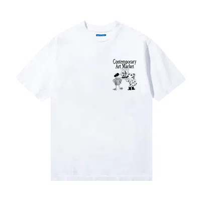 Pre-owned Market Smiley Museum Uv T-shirt 'white'