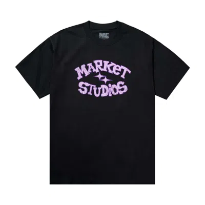 Pre-owned Market Smiley Old School T-shirt 'washed Black' | Men's Size L