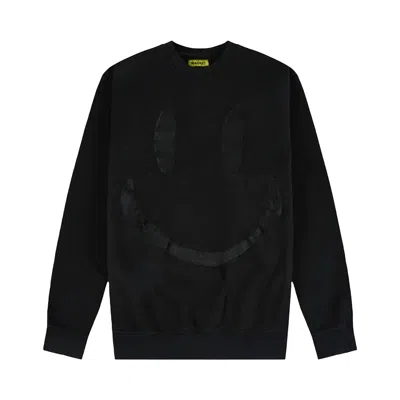 Pre-owned Market Smiley Oversized Crewneck 'black'