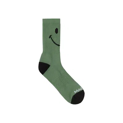 Pre-owned Market Smiley Oversized Socks 'sage' In Green