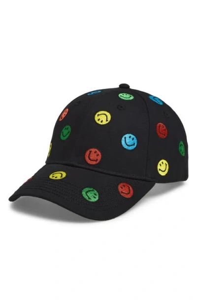 Market Smiley® Patch Baseball Cap In Black