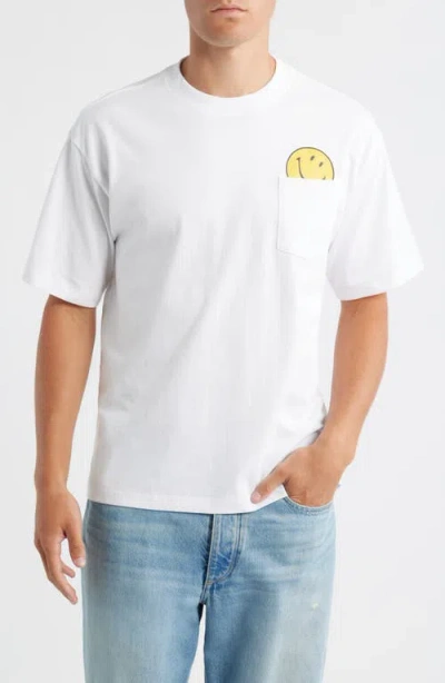 Market Smiley® Peek-a-boo Pocket T-shirt In White