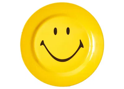 Pre-owned Market Smiley Plate 4 Piece Set In Yellow