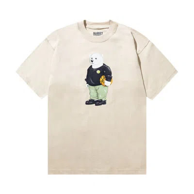 Pre-owned Market Smiley Polar Bear T-shirt 'wood Ash' | Brown | Men's Size M