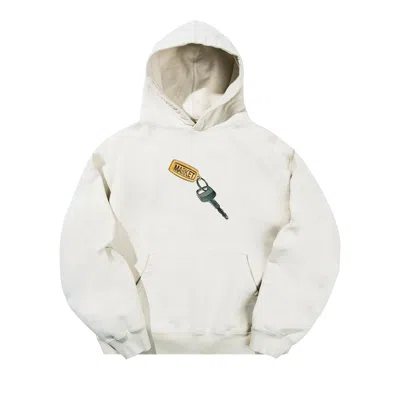 Pre-owned Market Smiley Pride In My Ride Hoodie 'unbleached Cotton' | White | Men's Size L