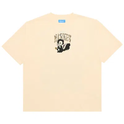 Pre-owned Market Smiley Quiet Cabin T-shirt 'butter Cream' | Men's Size Xl In White