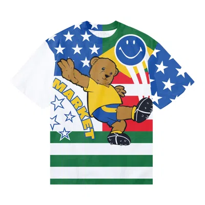 Pre-owned Market Smiley Shoot Your Shot Bear Tee 'multicolor' | Multi-color | Men's Size L