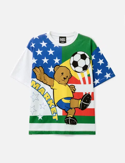 Market Smiley Shoot Your Shot Bear T-shirt In White