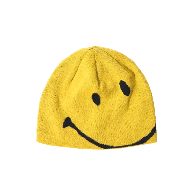 Market Smiley Skull Cap Beanie In Black