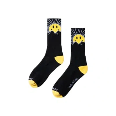 Market Smiley Sunrise Socks In Black
