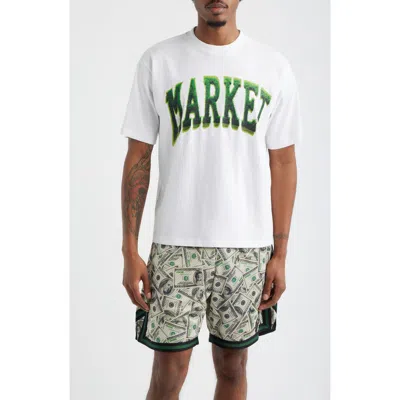Market Smiley® Take The Gold Arc Logo Graphic T-shirt In White
