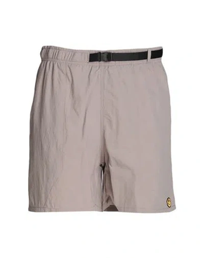Market Smiley Tech Shorts Man Shorts & Bermuda Shorts Grey Size L Nylon