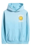 Market Smiley® Upside Down Lockup Hoodie In Blue