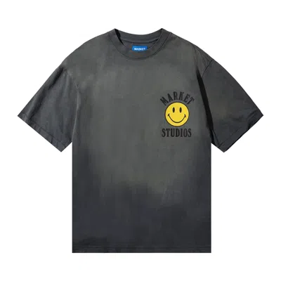 Pre-owned Market Smiley Upside Down Lockup T-shirt 'jet Black' | Men's Size Xl