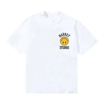 Pre-owned Market Smiley Upside Down Lockup T-shirt 'white' | Men's Size L