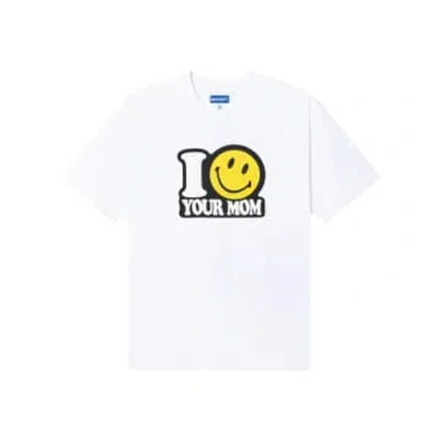 Market Smiley Your Mom T-shirt In White