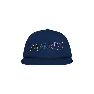 Pre-owned Market Soft Stitch 5 Panel Hat 'blue'