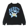 Market Squirtle Arc Chillin Crewneck Sweatshirt X Pokemon Black Men's Crewneck Sweatshirt In Black