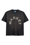 Market Starry Arc Logo Cotton Graphic T-shirt In Black