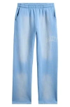 Market Static Arc Open Bottom Cotton Blend Sweatpants In Sky-blue