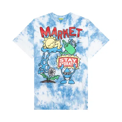 Pre-owned Market Stay Hydrated Waterworks T-shirt 'tie-die' | Blue | Men's Size Xxl