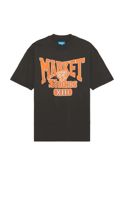 Market Studios T-shirt In Washed Black