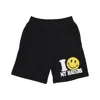 Market Sweatshirt Men's Short Tracksuit Pants Smiley Haters Sweatshorts Black In Black