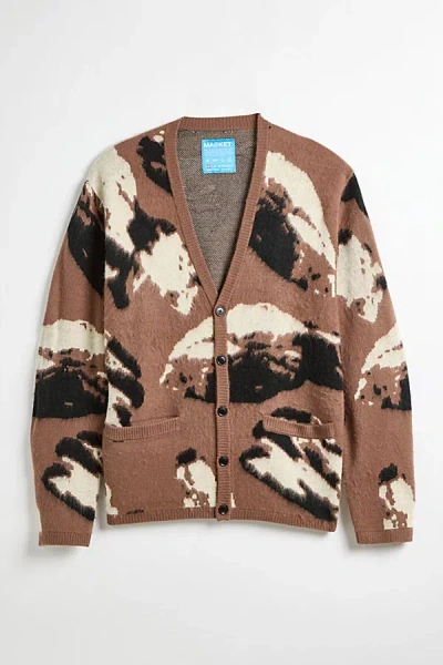Market Talus Cardigan In Brown At Urban Outfitters