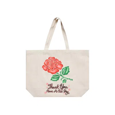 Pre-owned Market Thank You Rose Tote 'cream'