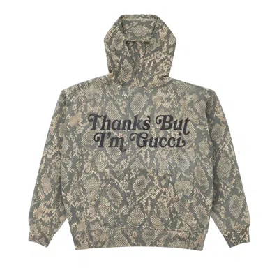 Pre-owned Market Thanks But I'm Good Hoodie 'snakeskin' | Tan | Men's Size Xxl In Brown
