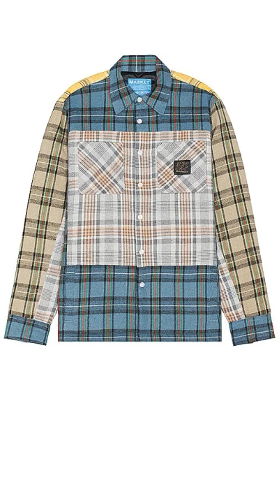 Market Thrift Flannel Long Sleeve Shirt In 碎花