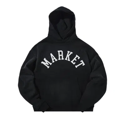 Pre-owned Market Throwback Arc Hoodie 'washed Black' | Men's Size M