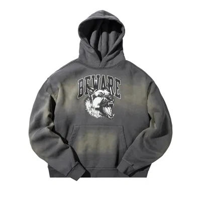 Pre-owned Market Tonal Beware Hoodie 'cement' | Grey | Men's Size L