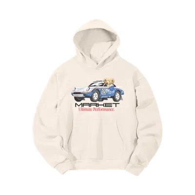 Market Ultimate Rally Bear Hoodie In Ecru
