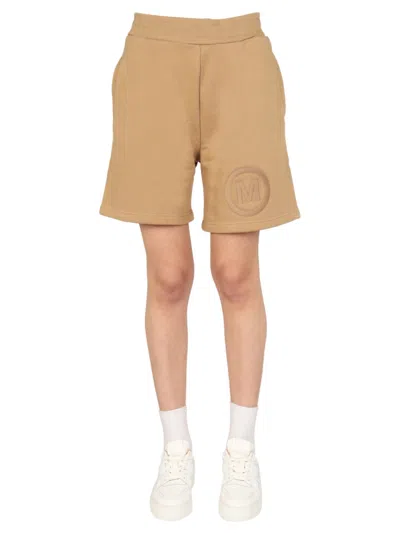 Market Unisex Mini Bermuda Shorts With Elastic Waist In Brown