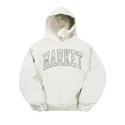 Pre-owned Market Vintage Arc Hoodie 'unbleached Cotton' | Cream | Men's Size M In White