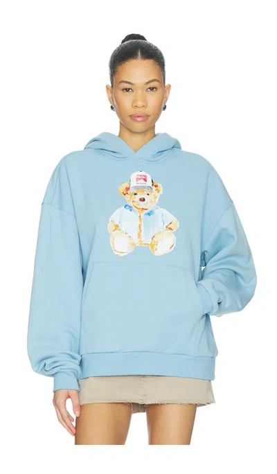 Market Watercolor Teddy Hoodie In Blue