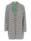 Market Grey Wavy-pattern Cardigan In Gray