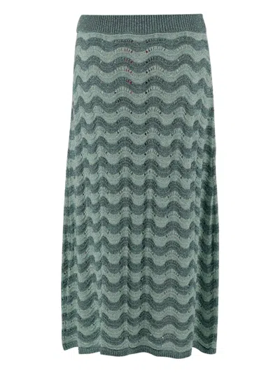 Market Wavy-pattern Skirt