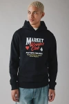 Market Winner's Club Graphic Hoodie Sweatshirt In Black, Men's At Urban Outfitters In Black