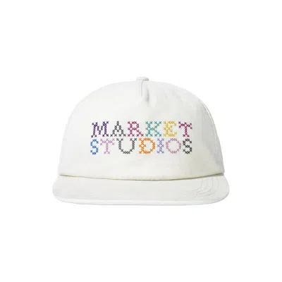 Market Women's Needlepoint 5-panel Hat In White