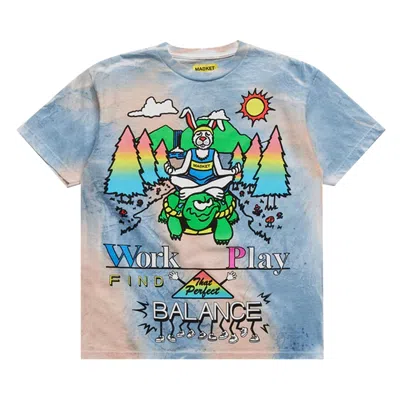 Pre-owned Market Work Life Balance Tie Dye Tee 'water Tie Dye' | Multi-color | Men's Size L
