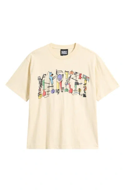 Market Work Of Arc Cotton Graphic T-shirt In Neutral