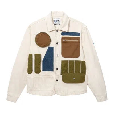 Pre-owned Market Workstation Overshirt 'natural' | Cream | Men's Size S