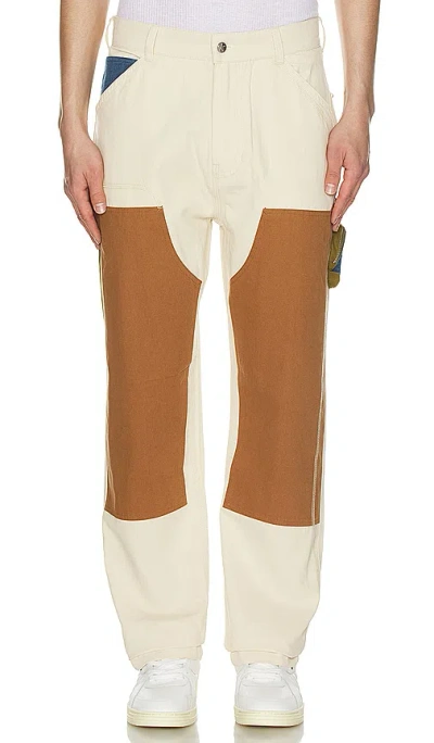Market Workstation Painter Five-pocket Regular-fit Straight-leg Cotton Trousers In Natural