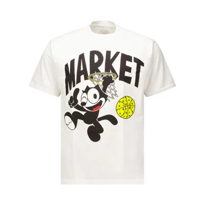 Pre-owned Market X Felix The Cat Dunking Tee 'white' | Men's Size L