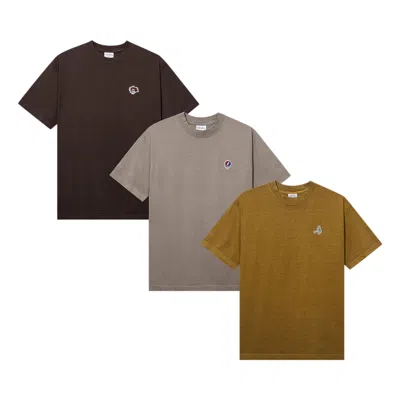 Pre-owned Market X Grateful Dead X Shaka T-shirt (3 Pack) 'oatmeal/mocha/mustard' In Multi-color