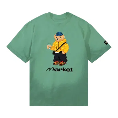 Pre-owned Market X Mountain Dew Drink Up Bear T-shirt 'peapod' | Green | Men's Size M