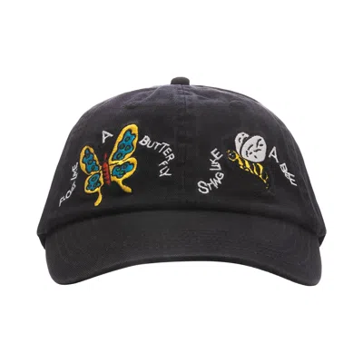 Pre-owned Market X Muhammad Ali Float And Sting Dad Hat 'black' | Men's Size Onesize