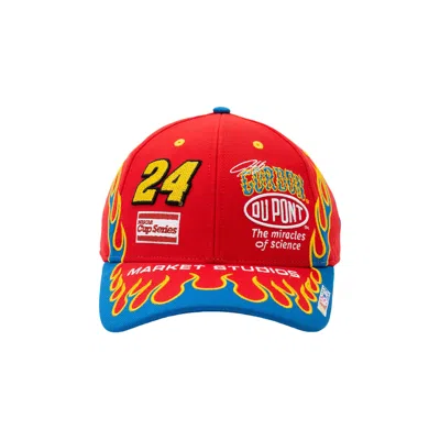 Pre-owned Market X Nascar Legend Jeff Gordon 47 Mvp Flames Cap 'tourch Red' | Men's Size Onesize